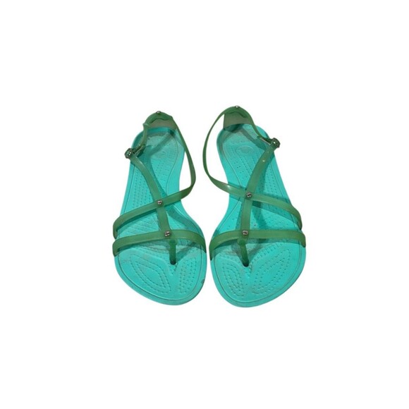 Crocs Sandals Blue Women 9 Gladiator Isabella - Picture 2 of 5